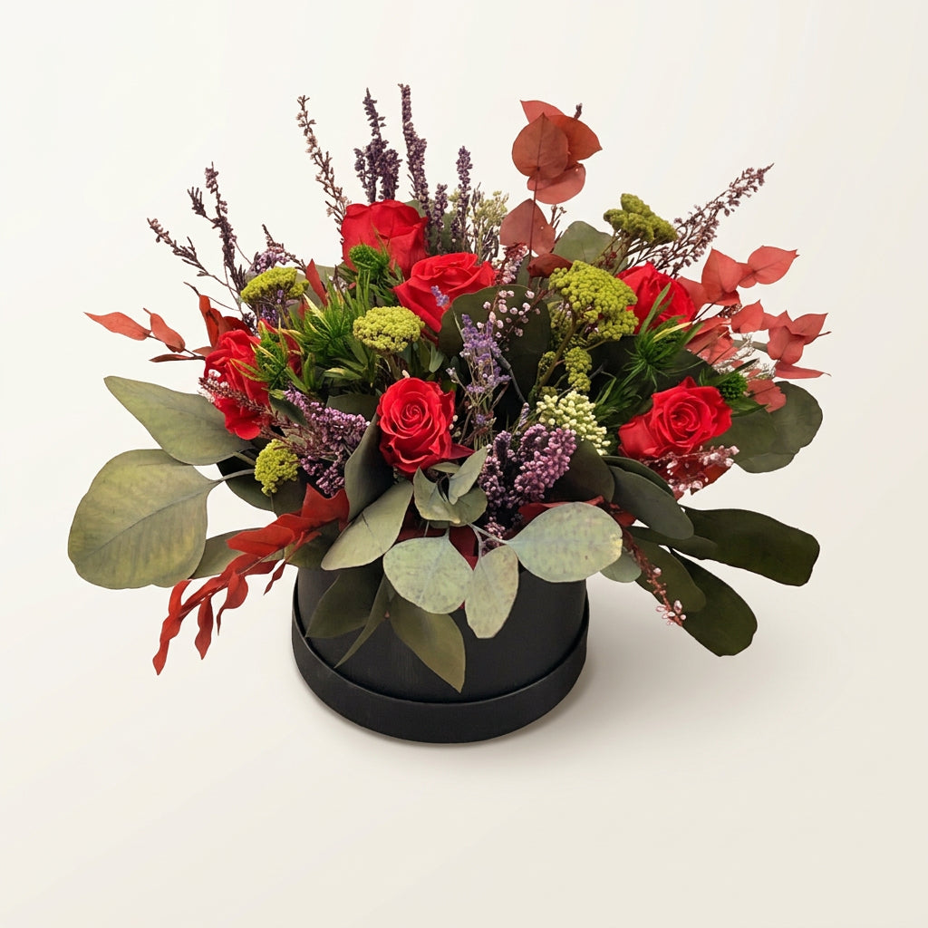 BOX ROSES GREEN