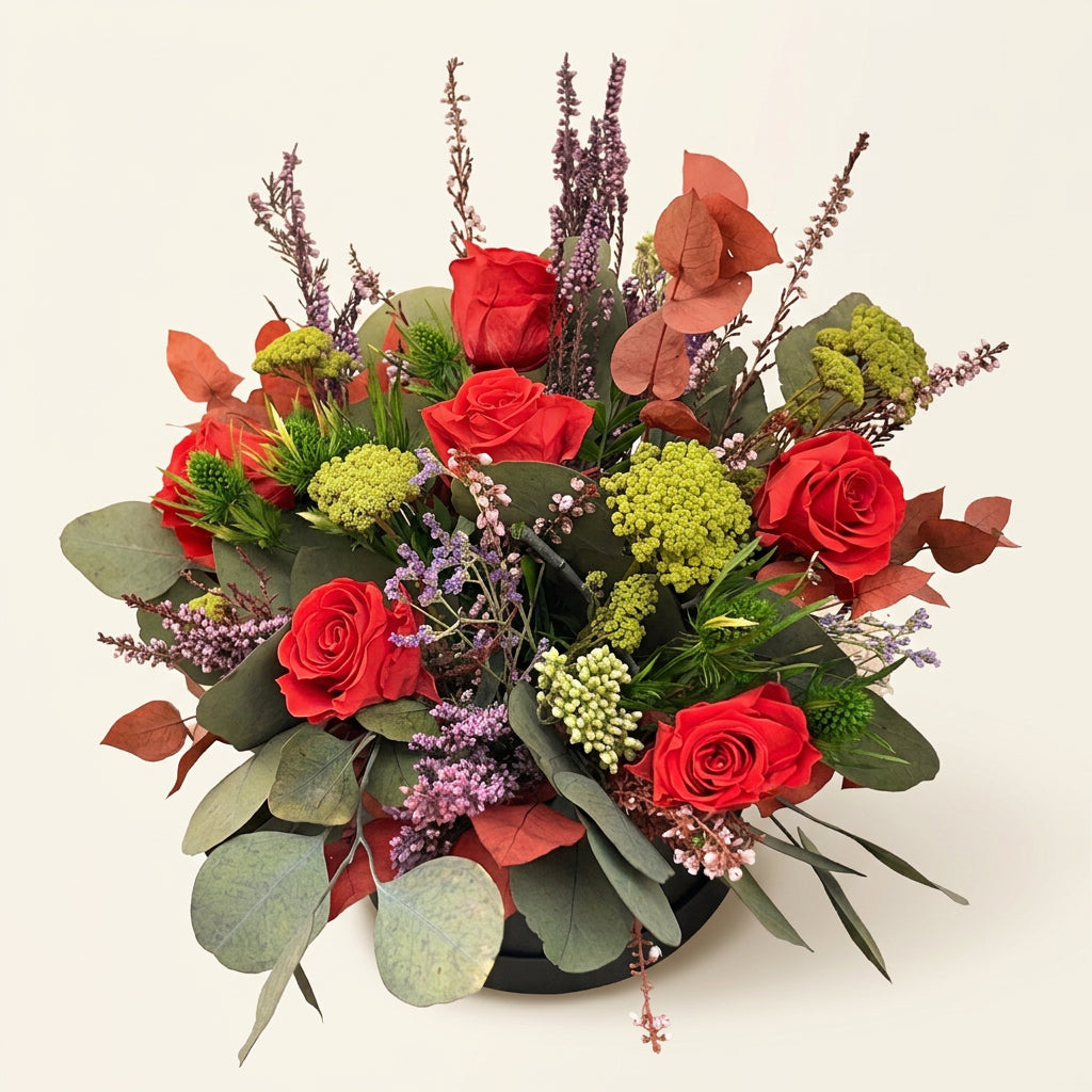 BOX ROSES GREEN