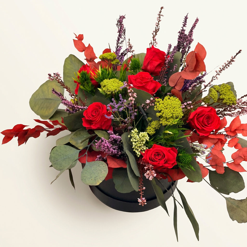 BOX ROSES GREEN