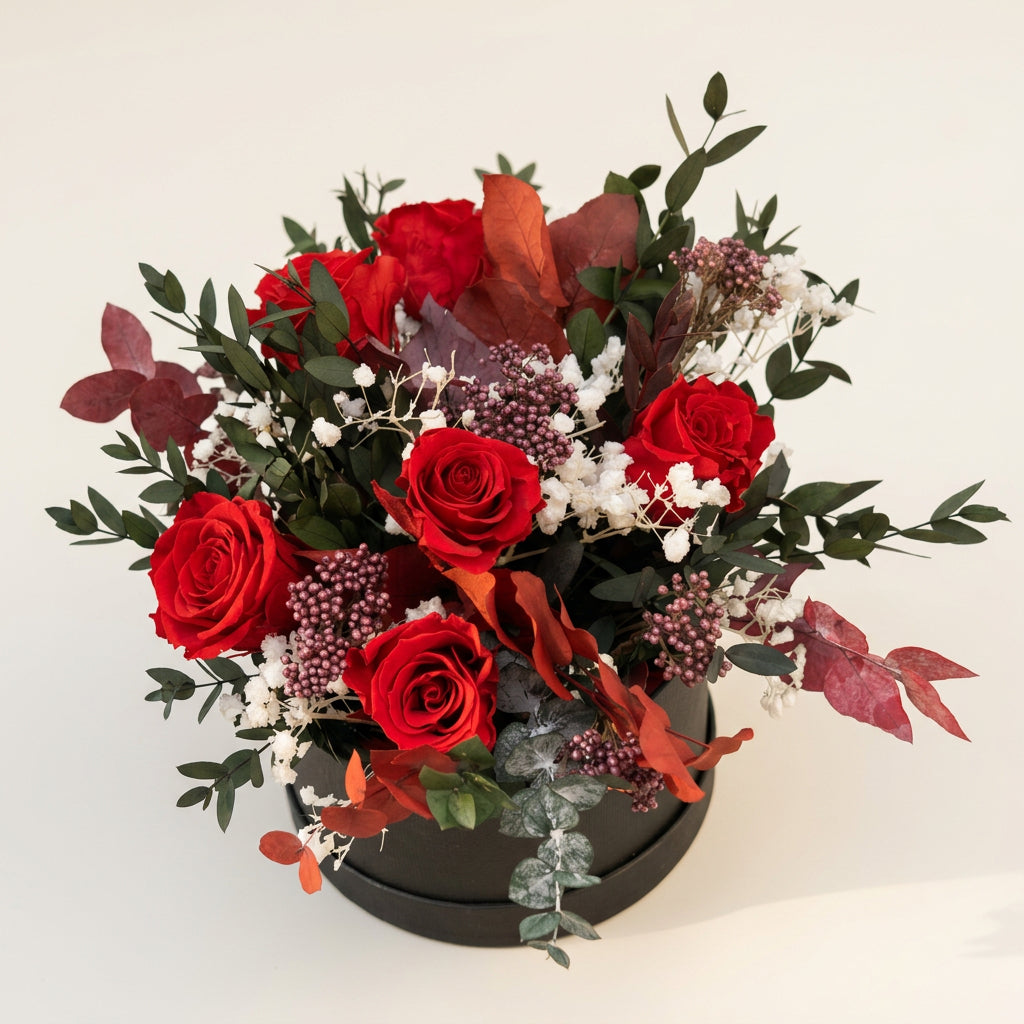 BOX ROSES WHITE